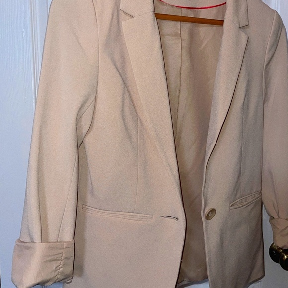 H&M Suit Blazer Light Brown Women Size 4 - Picture 2 of 5